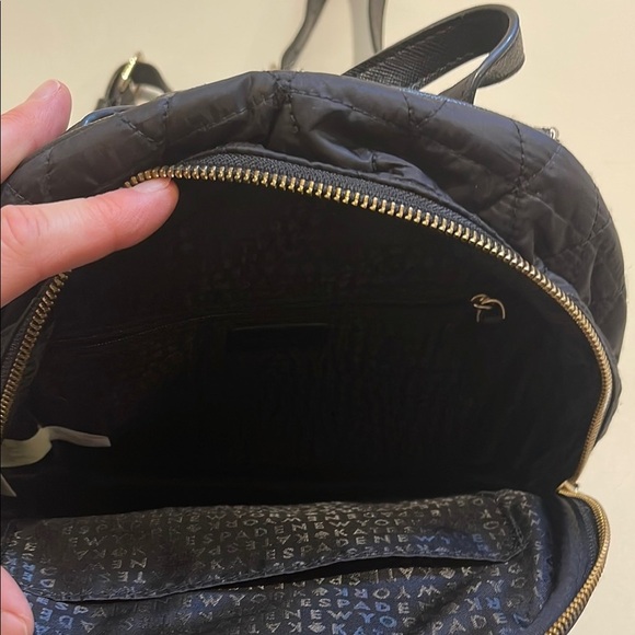 Kate Spade Black Quilted Mini Backpack